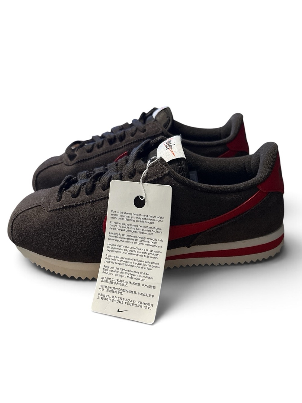Women’s Size 8 - Nike Cortez Velvet Brown University Red IB1857-200 Size 8 W - Picture 2 of 6
